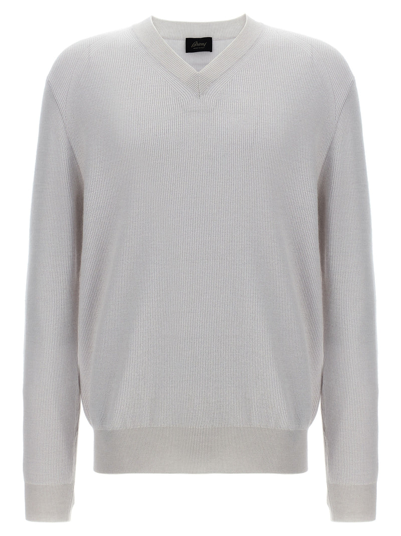 Brioni White Cashmere Cardigan