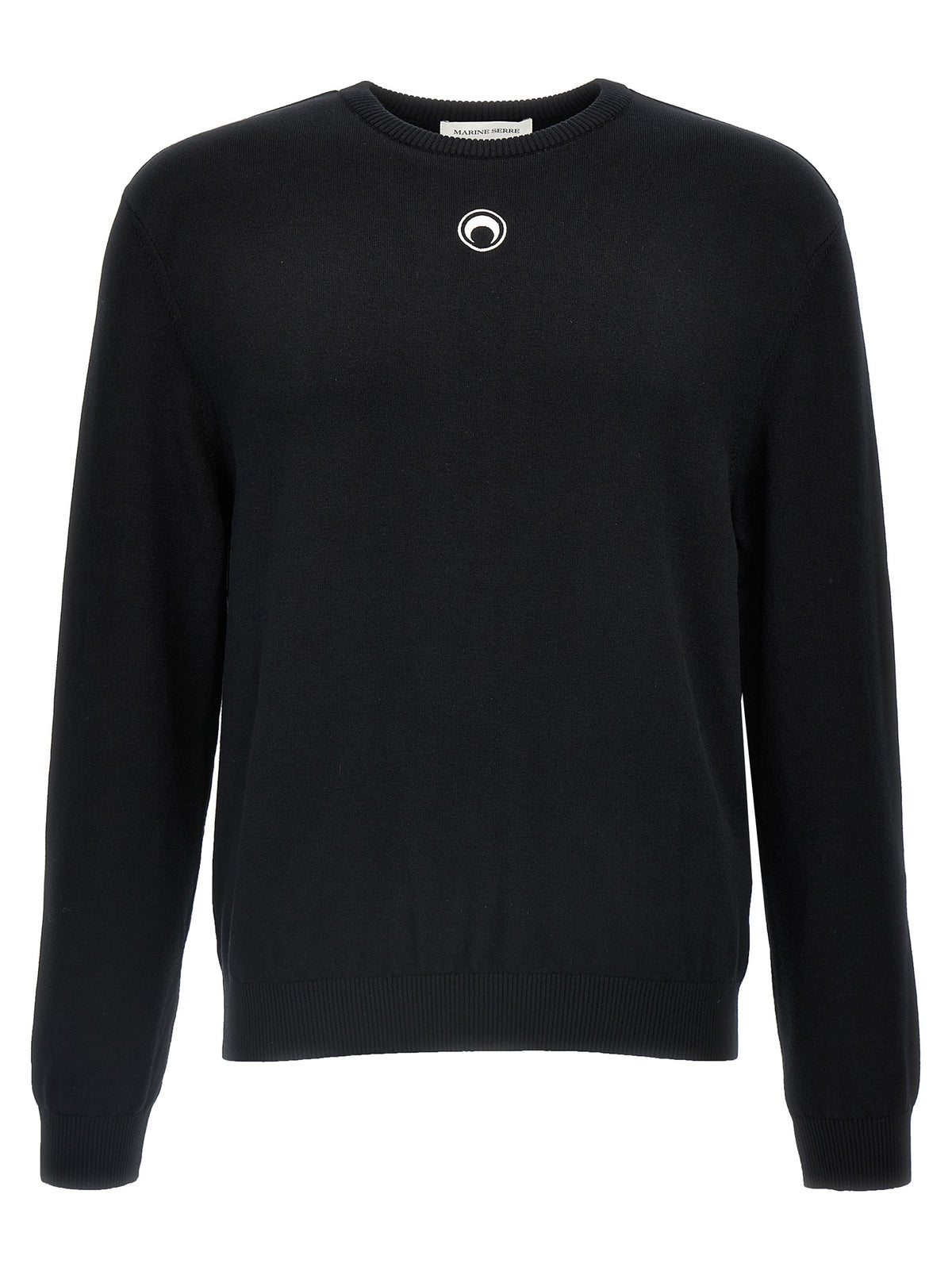 Marine Serre Black Viscose Cardigan - Moon Logo Sweater
