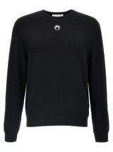 Marine Serre Black Viscose Cardigan - Moon Logo Sweater