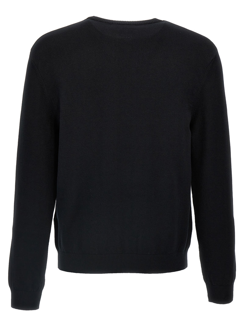 Marine Serre Black Viscose Cardigan with Moon Logo