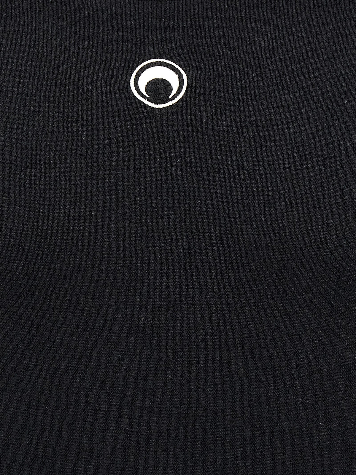 Marine Serre Black Viscose Cardigan - Moon Logo Sweater