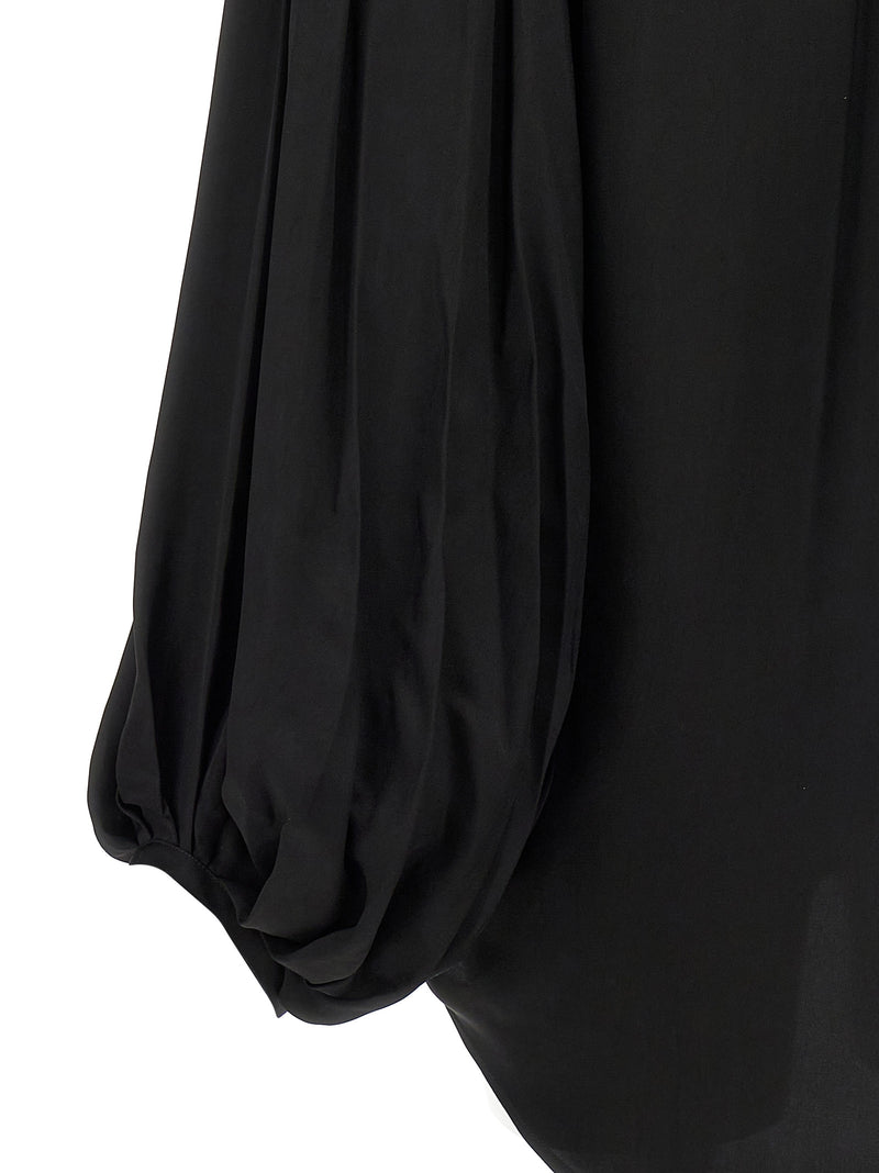 Khaite Black Cupro Blouse - Effortlessly Chic Elegance