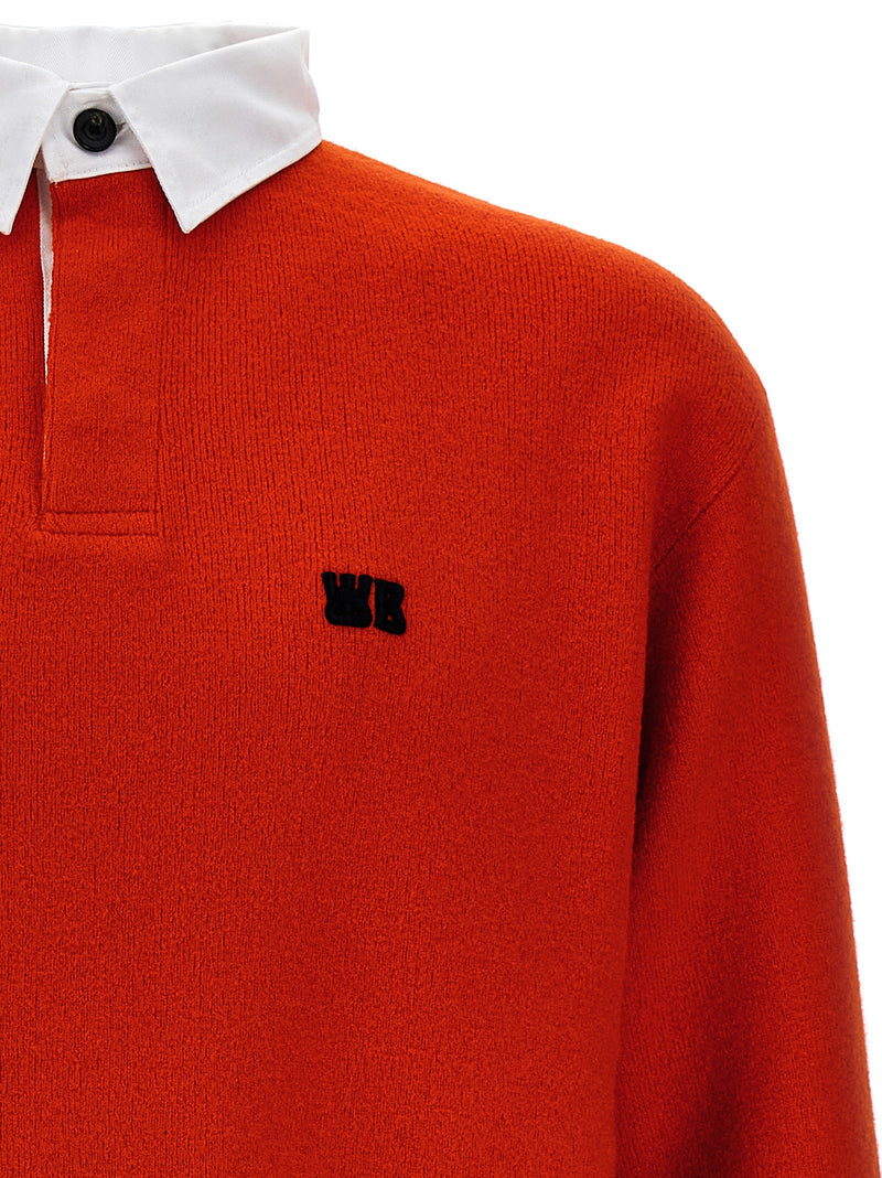WALES BONNER Multicolor Wool Polo Shirt - Cypher Striped Design