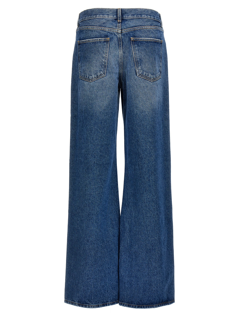 Armarium Luke Blue Cotton Denim Wide-Leg Jeans