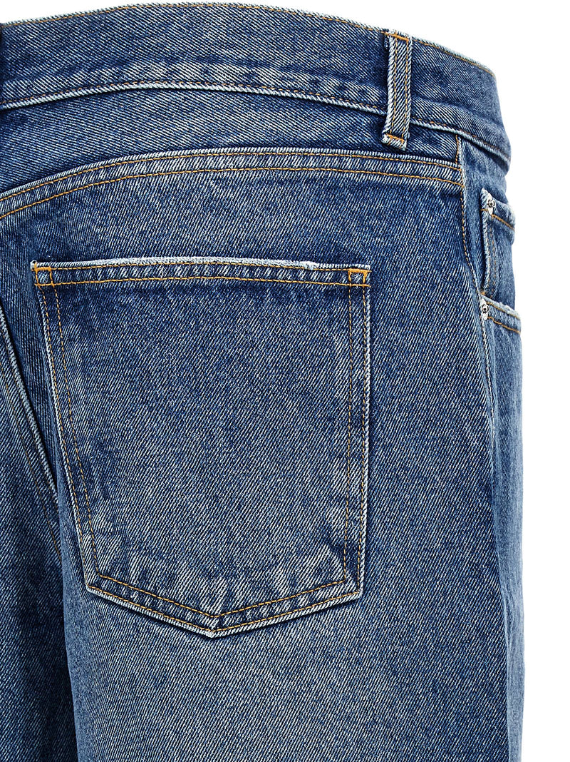 Armarium Luke Blue Cotton Denim Wide-Leg Jeans