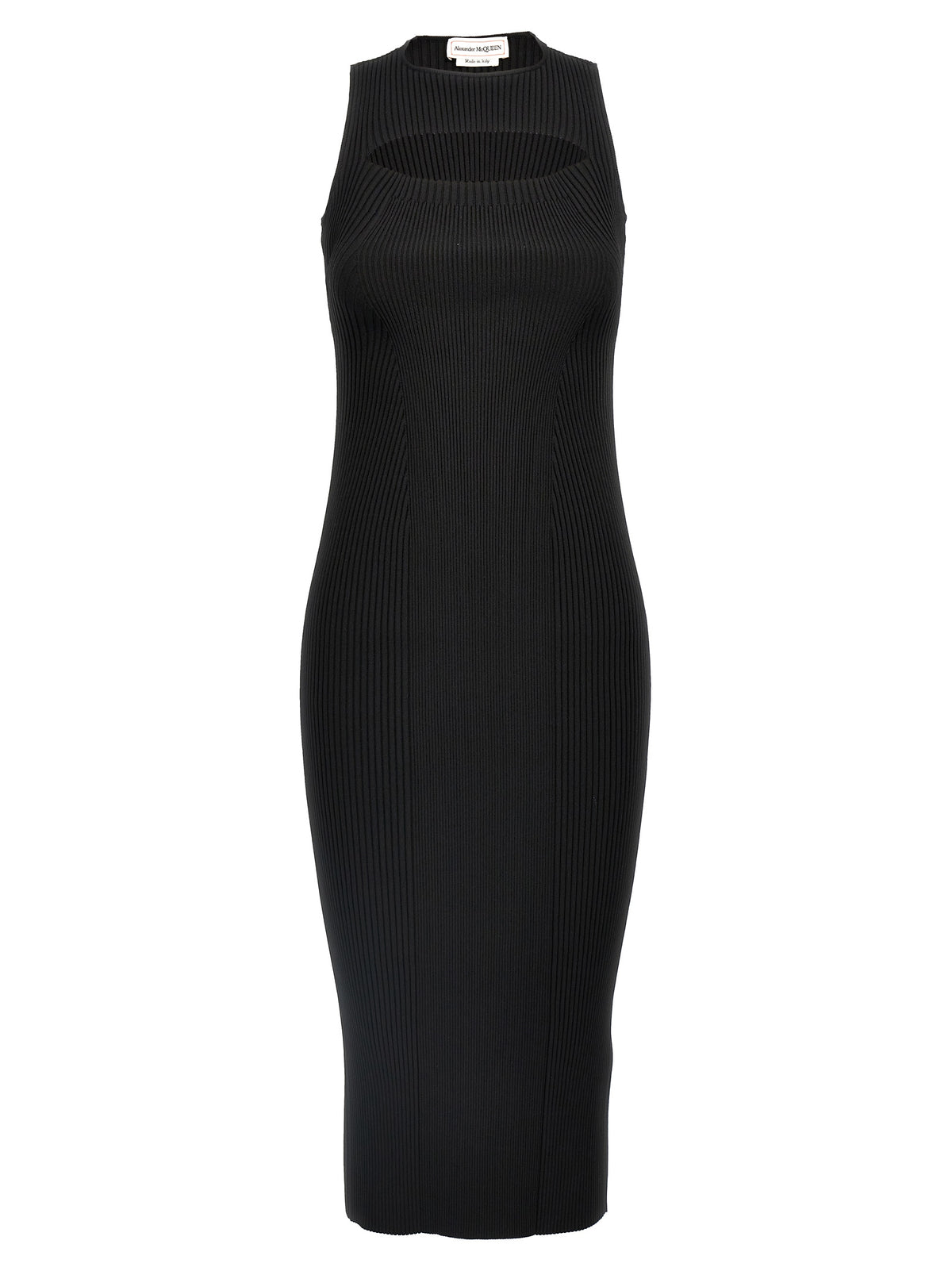 Alexander McQueen Black Viscose Midi Dress - Elegant & Chic