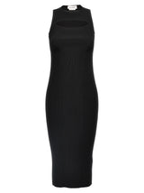 Alexander McQueen Black Viscose Midi Dress - Elegant & Chic