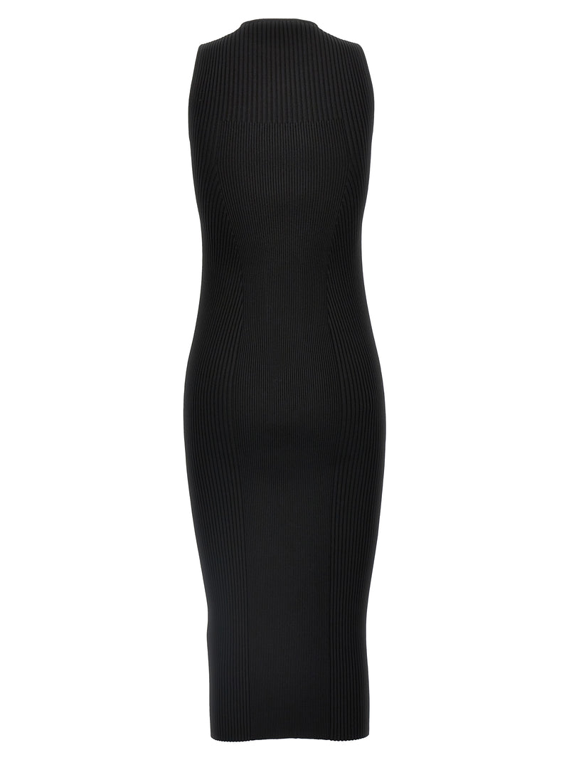 Alexander McQueen Black Viscose Midi Dress - Elegant & Chic
