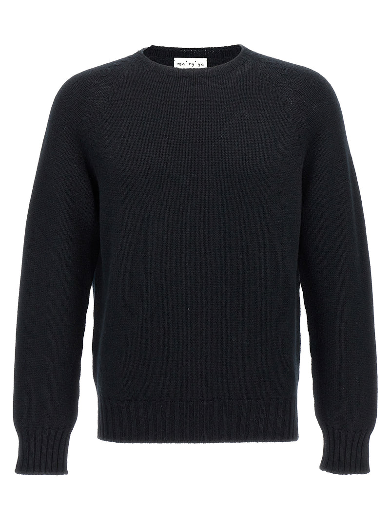 MA'RY'YA Black Wool Cardigan for Men