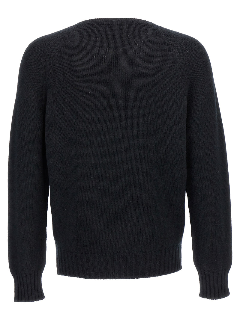 MA'RY'YA Black Wool Cardigan for Men