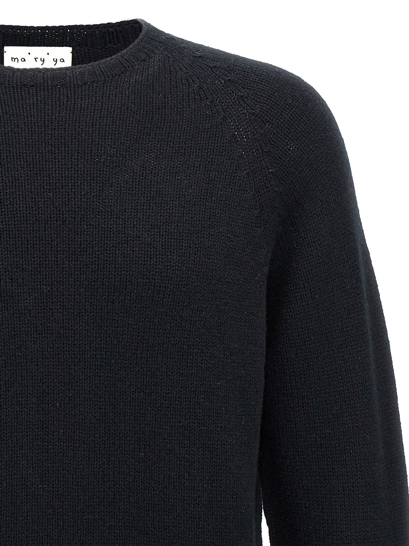 MA'RY'YA Black Wool Cardigan for Men