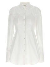 Nensi Dojaka White Cotton Blouse - Hybrid Design