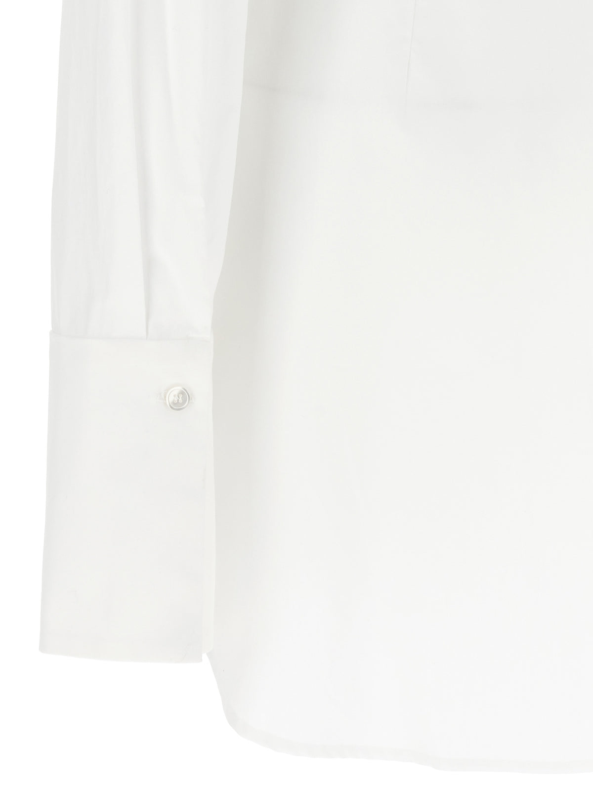 Nensi Dojaka White Cotton Blouse - Hybrid Design