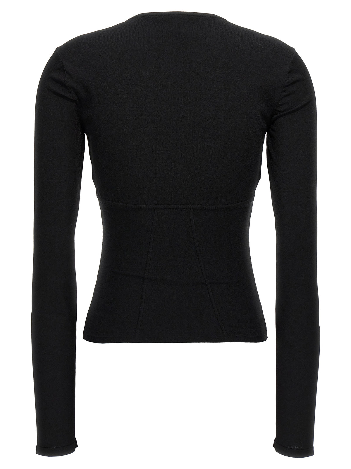 Nensi Dojaka Black Viscose Bustier Tank Top