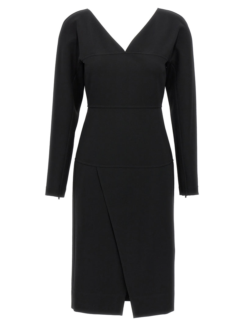 Fendi Black Viscose Midi Dress