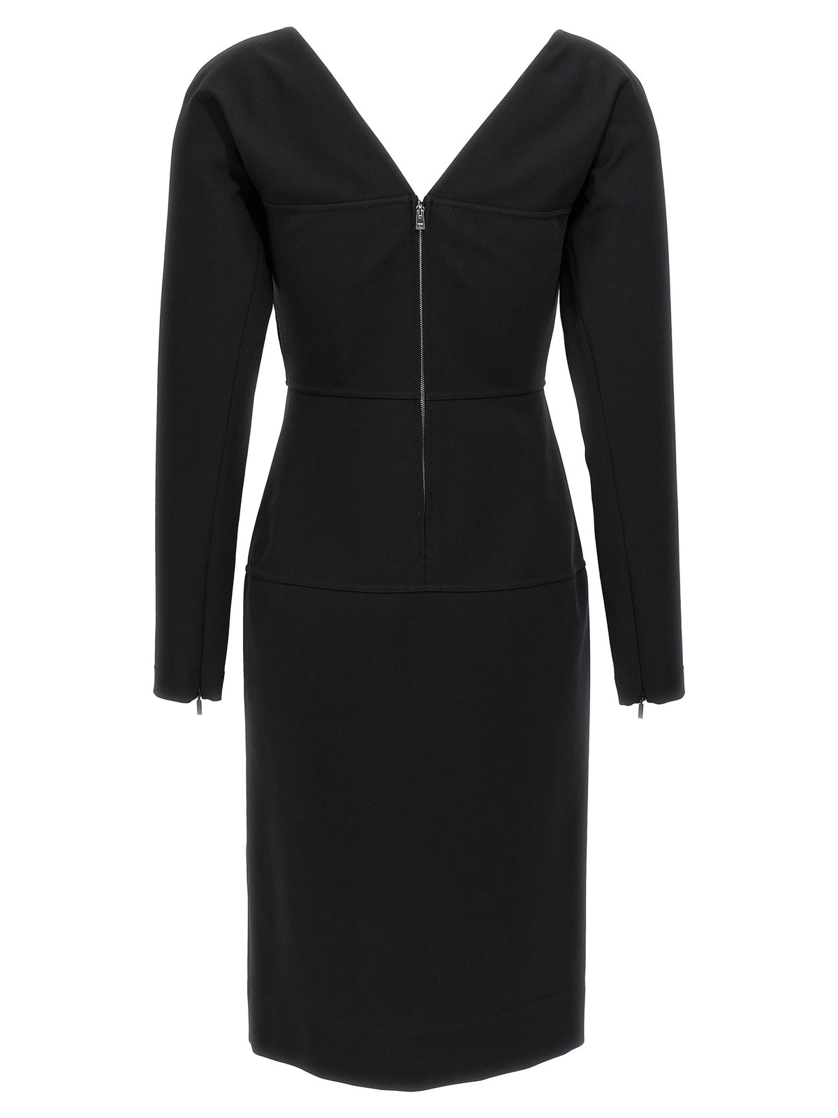 Fendi Black Viscose Midi Dress