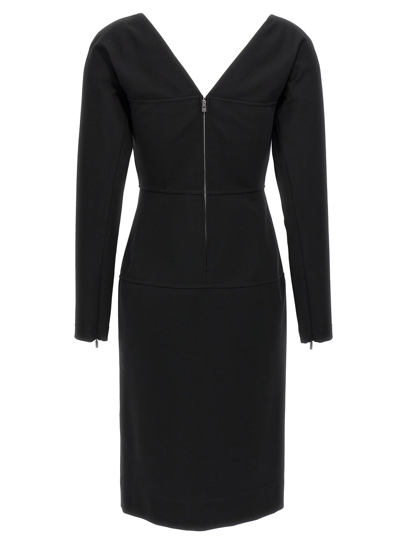 Fendi Black Viscose Midi Dress