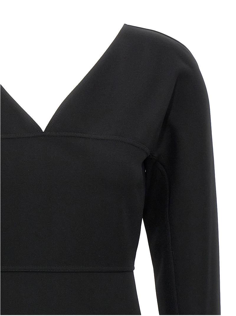 Fendi Black Viscose Midi Dress