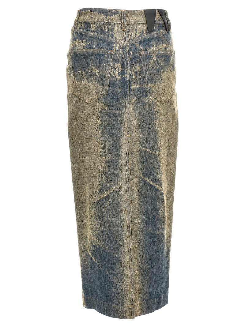 Darkpark Erika Blue Cotton Mini Skirt