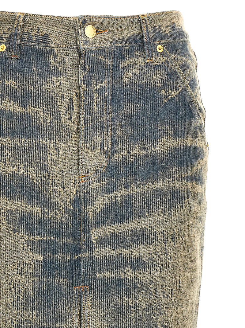 Darkpark Erika Blue Cotton Mini Skirt
