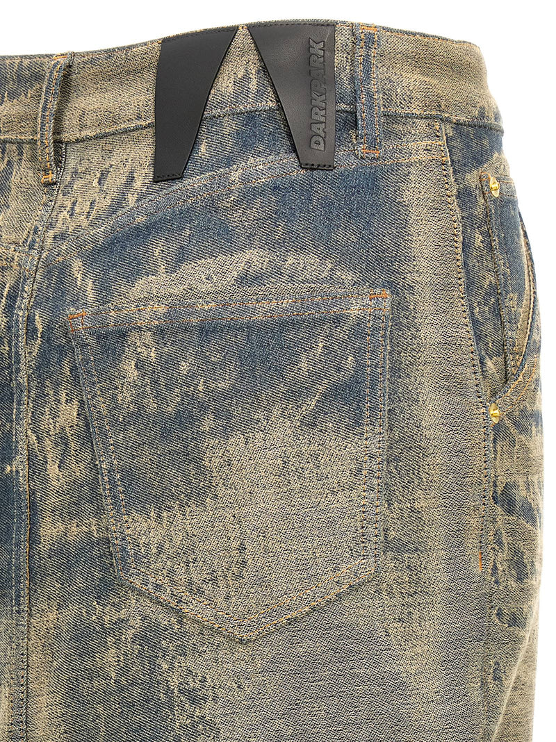 Darkpark Erika Blue Cotton Mini Skirt