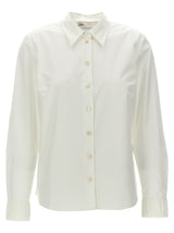 Tory Burch White Cotton Blouse