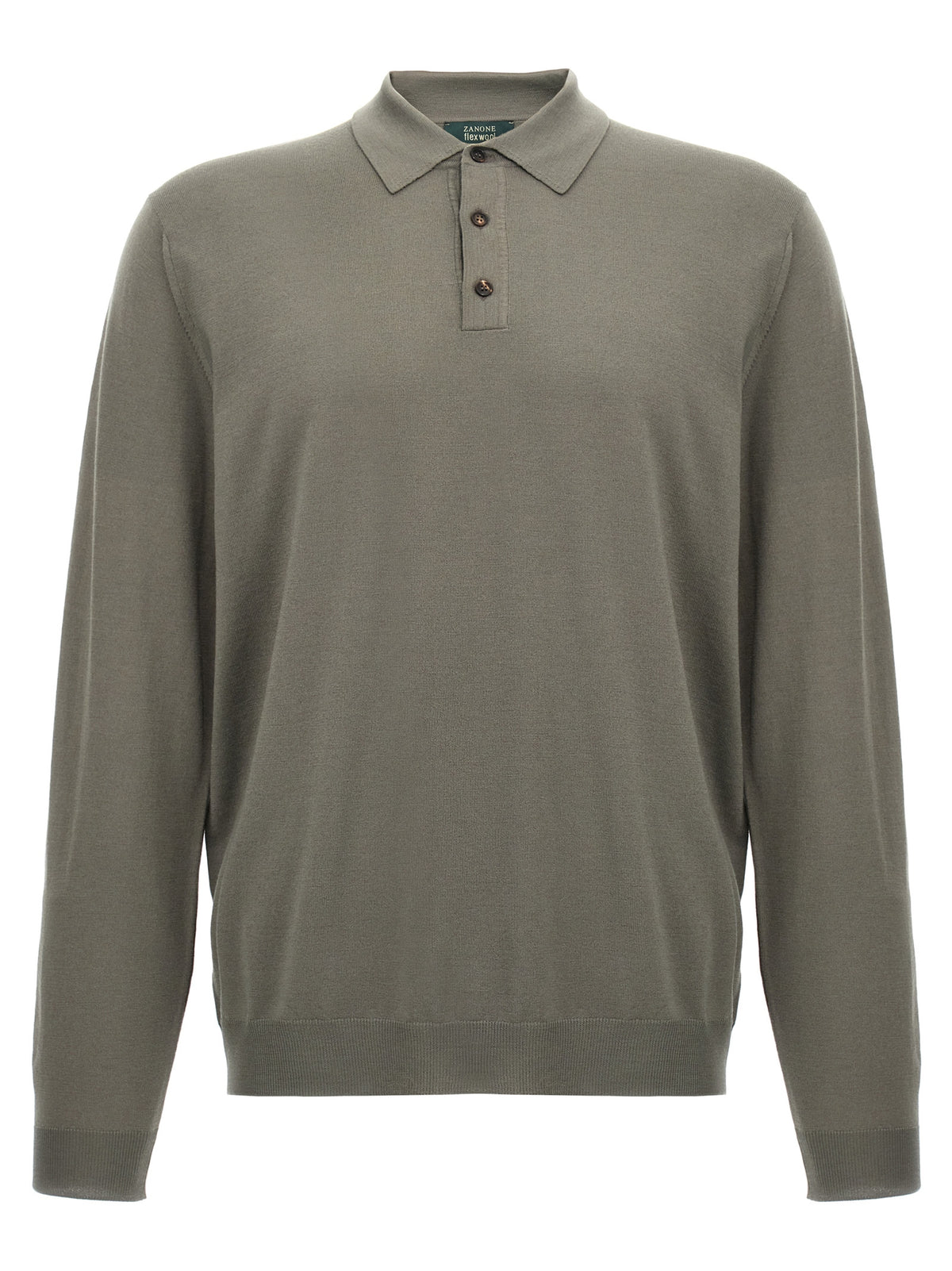 ZANONE Gray Virgin Wool Polo Shirt - Timeless Elegance