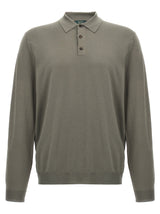ZANONE Gray Virgin Wool Polo Shirt - Timeless Elegance
