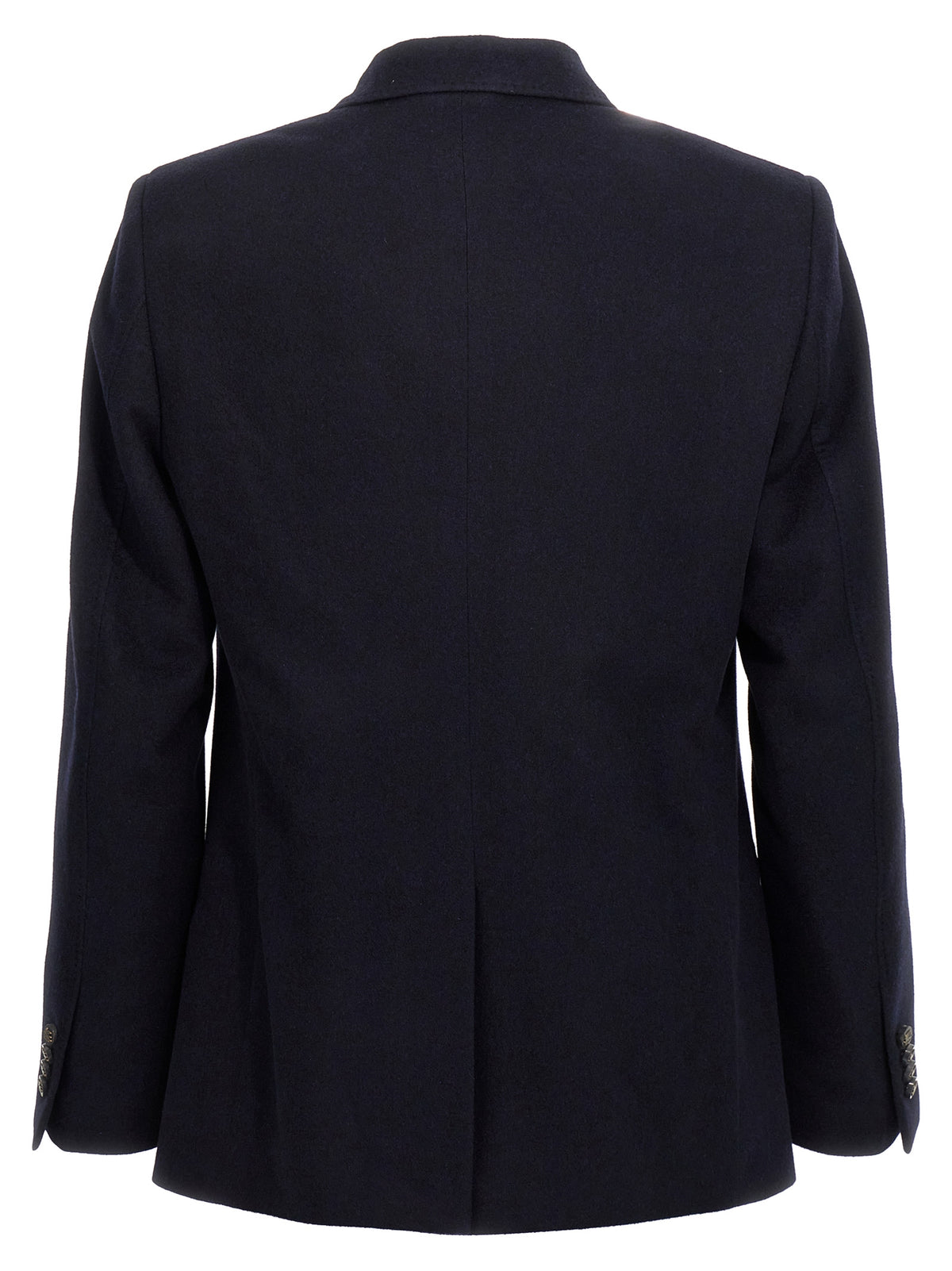 Etro Blue Cashmere Blazer - Decorative Basting Double-Breasted
