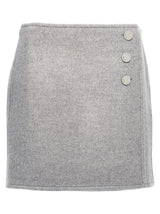 Tory Burch Gray Wool Long Skirt - Elegant & Versatile