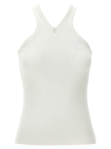 Courrèges ‘Criss Cross 90’s’ White Cotton Tank Top