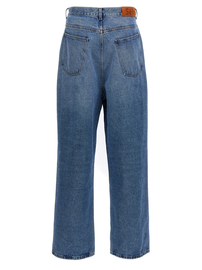 SÉFR Blue Cotton Jeans Denim - Disco Cut Style