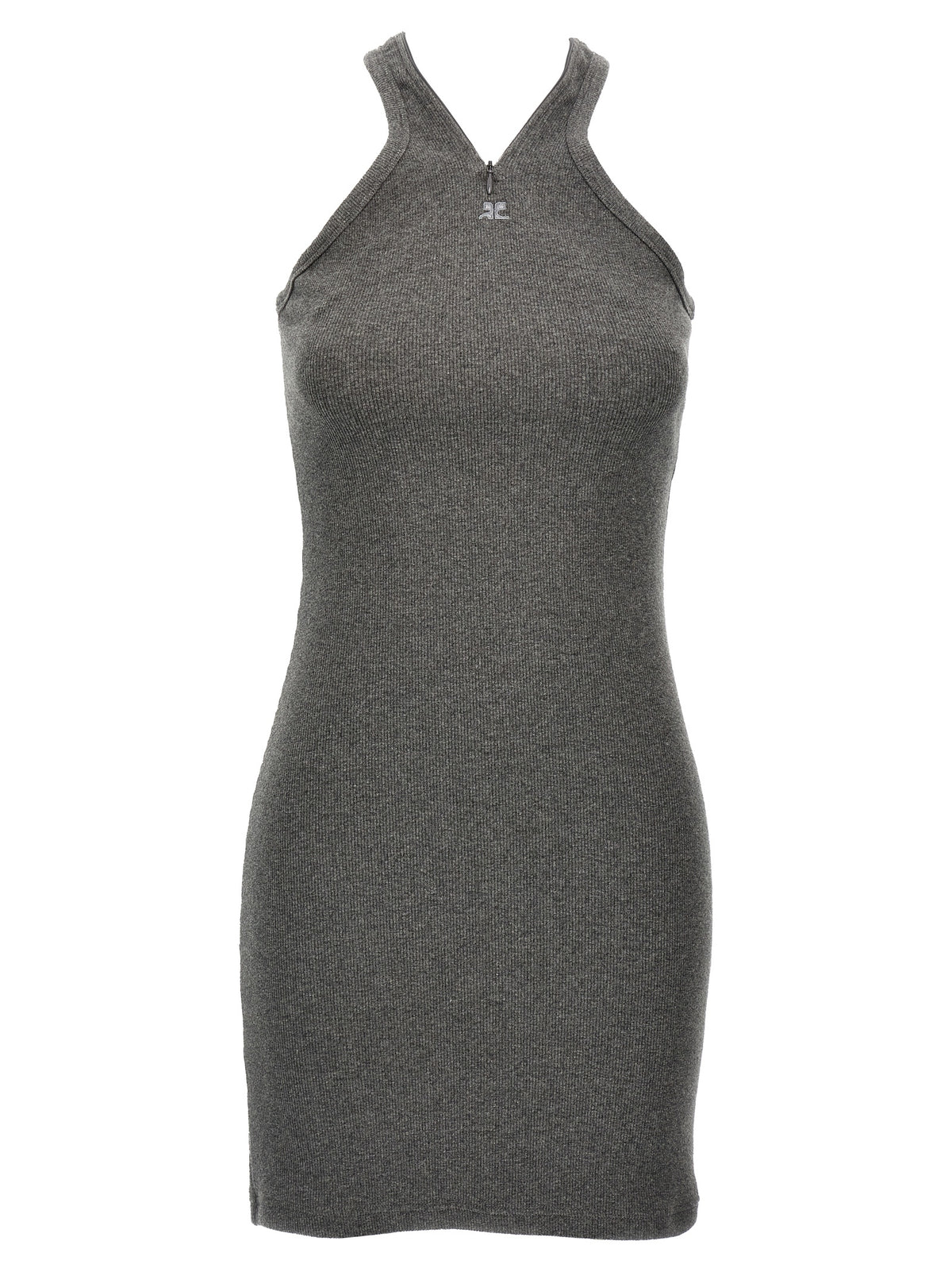 Courrèges Criss Cross 90’s Mini Dress in Gray