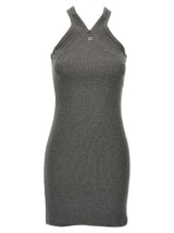 Courrèges Criss Cross 90’s Mini Dress in Gray