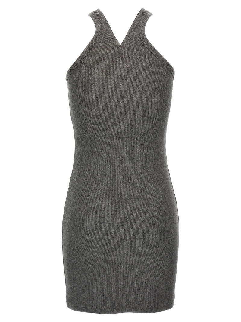 Courrèges Criss Cross 90’s Mini Dress in Gray