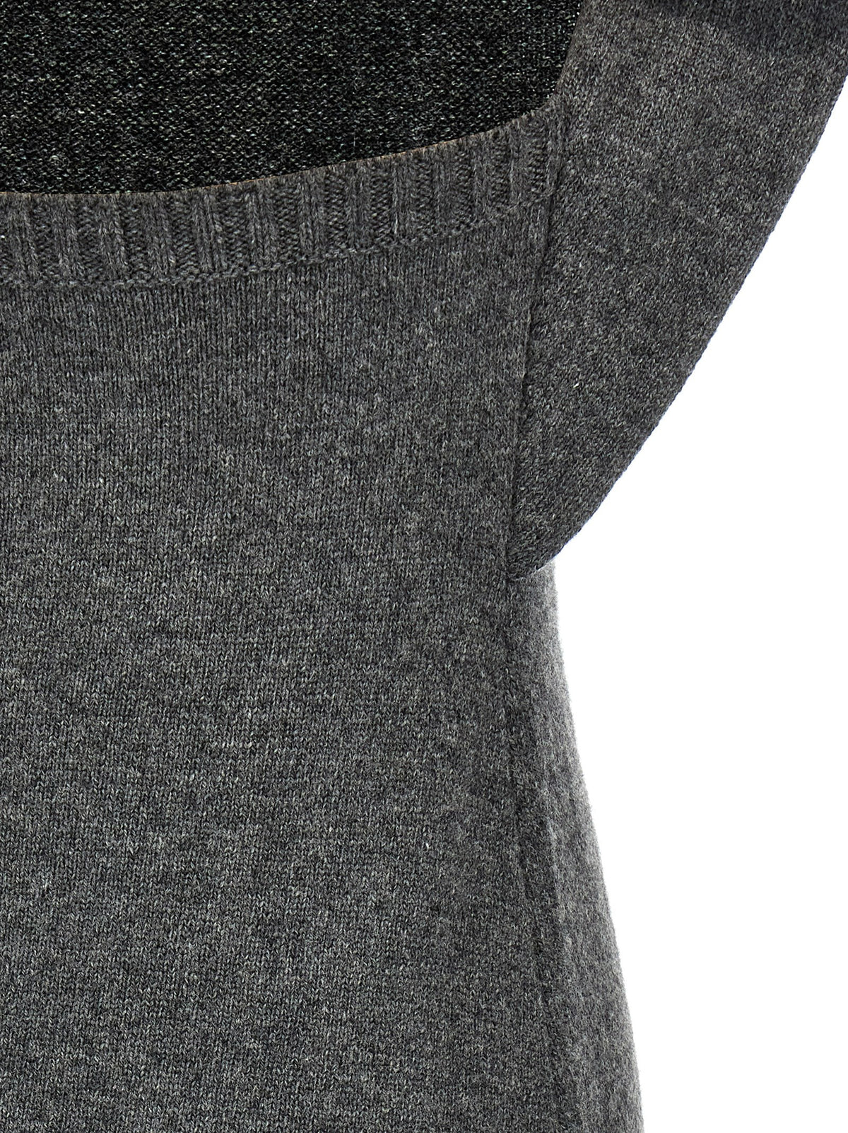 Courrèges Gray Wool Midi Dress - Over The Shoulder Drapé