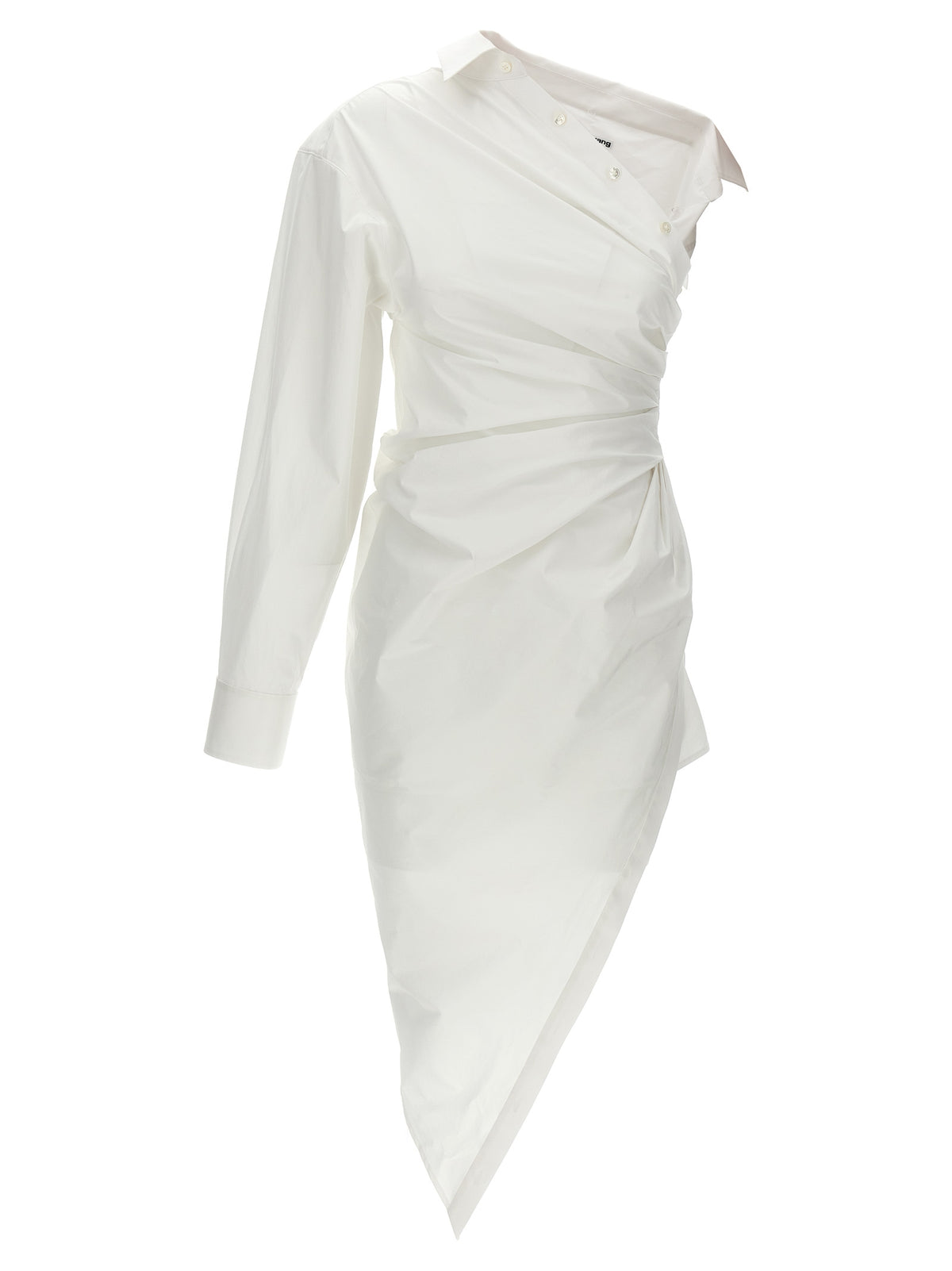 Alexander Wang White Cotton Asymmetrical Shirt Dress