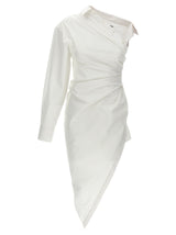 Alexander Wang White Cotton Asymmetrical Shirt Dress