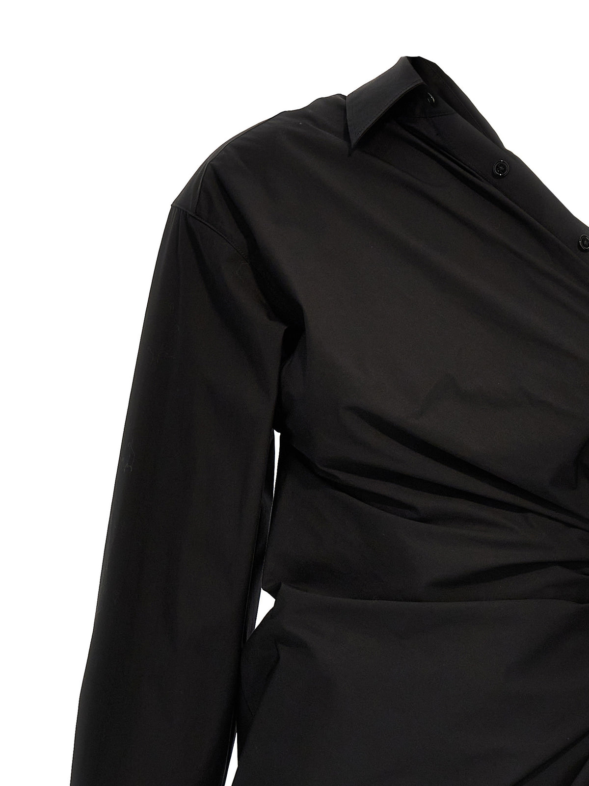 Alexander Wang Black Cotton Asymmetrical Short Dress