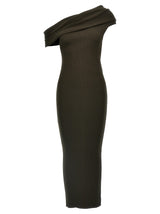 Courrèges Brown Viscose Long Dress - Chic Elegance
