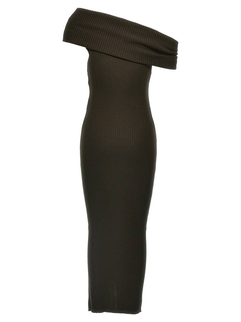 Courrèges Brown Viscose Long Dress - Chic Elegance