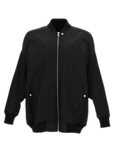 Rick Owens Jumbo Peter Flight Black Nylon Bomber Jacket