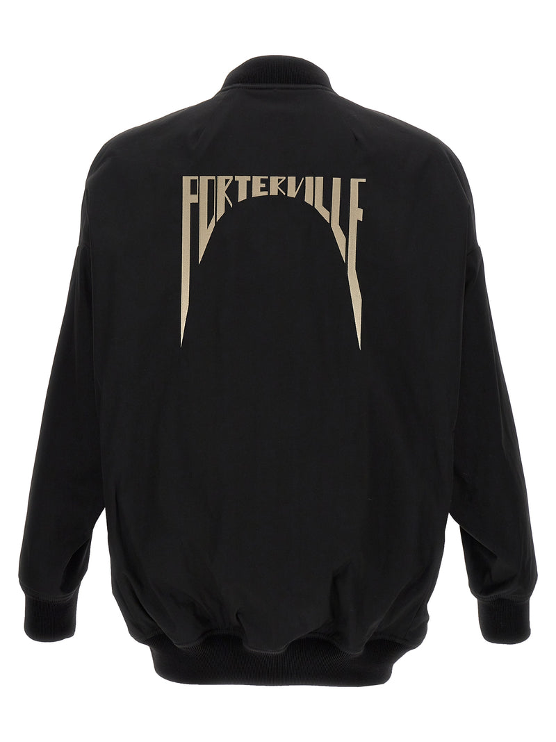 Rick Owens Jumbo Peter Flight Black Nylon Bomber Jacket