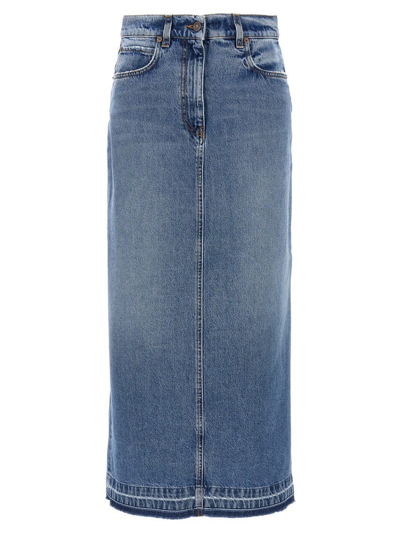 Fortela Jorgy Blue Cotton Mini Skirt - Vintage Meets Modern