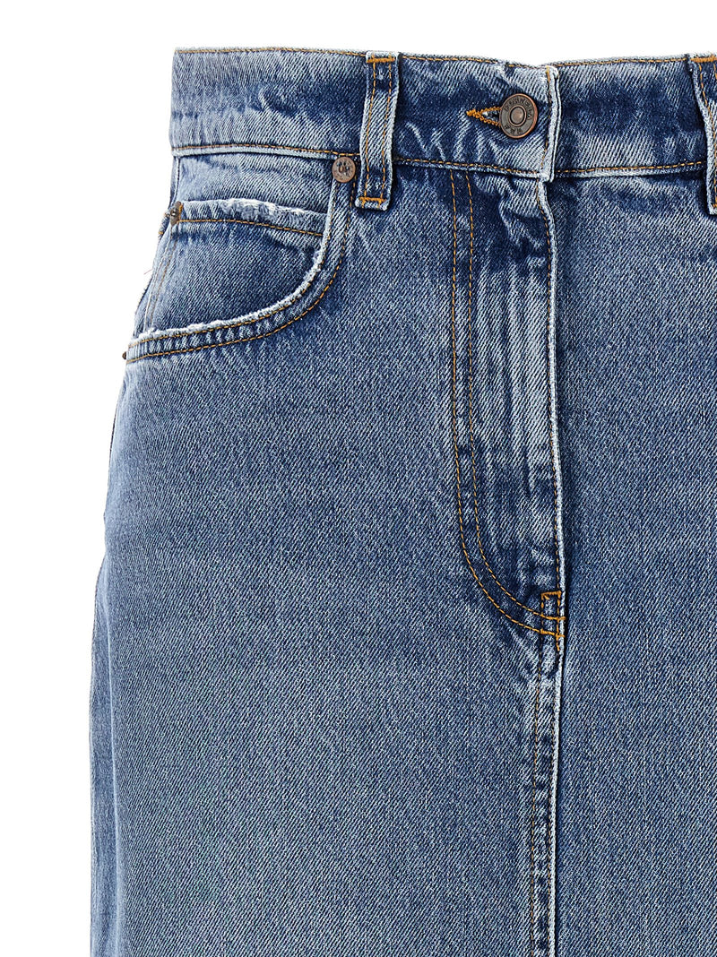 Fortela Jorgy Blue Cotton Mini Skirt - Vintage Meets Modern