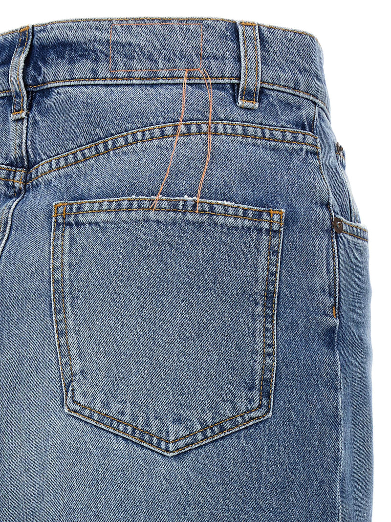 Fortela Jorgy Blue Cotton Mini Skirt - Vintage Meets Modern