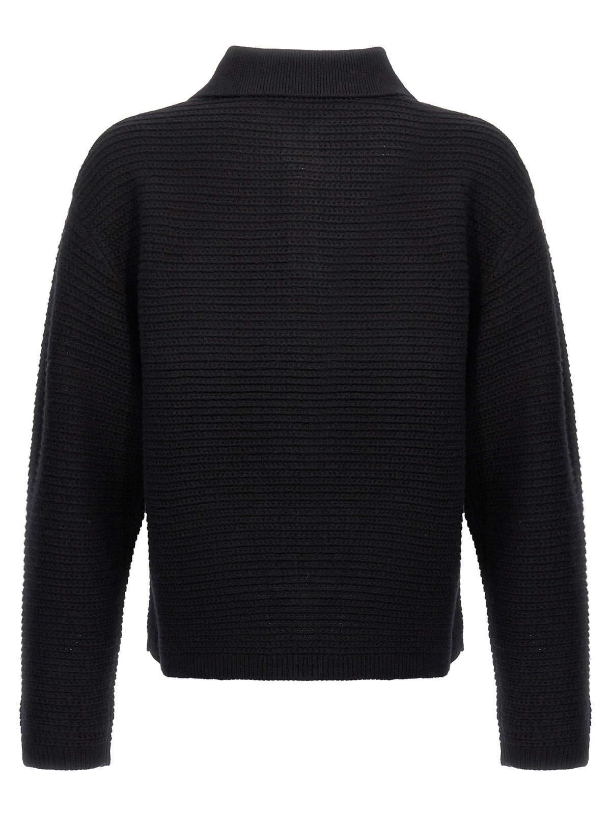 PURPLE Black Wool Cardigan for Men