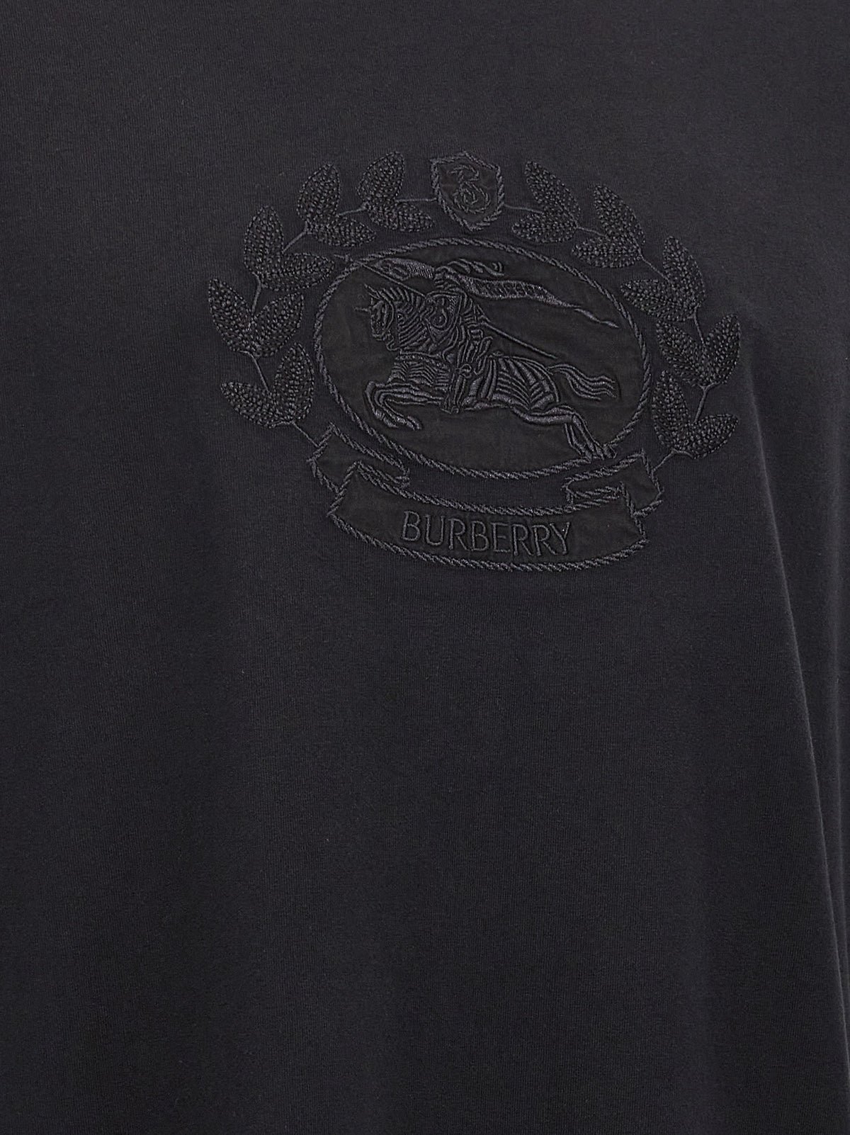 T-shirt en coton noir Burberry pour homme