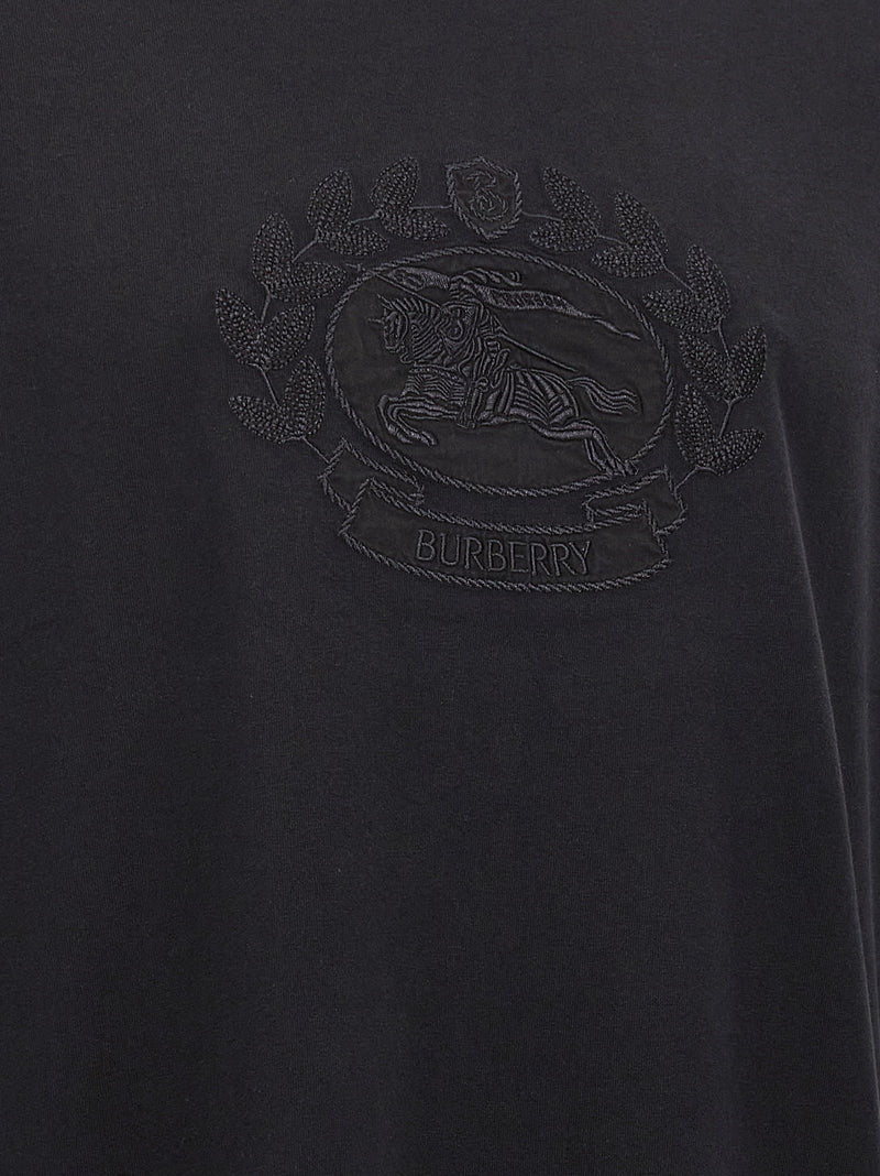 Burberry Black Cotton T-Shirt for Men