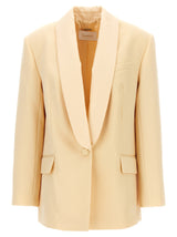 Zimmermann Beige Wool Blazer - Elegant Shawl Tux Jacket